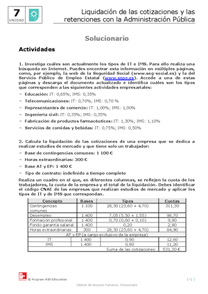 Solucionario Oarrhh Unidad 1 - 1 © Editorial Editex. Este Archivo Es ...