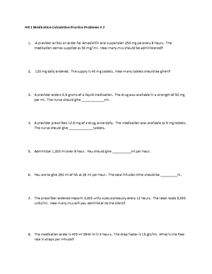 Reconstitution Label Practice Problems - Georgia Highlands College ...