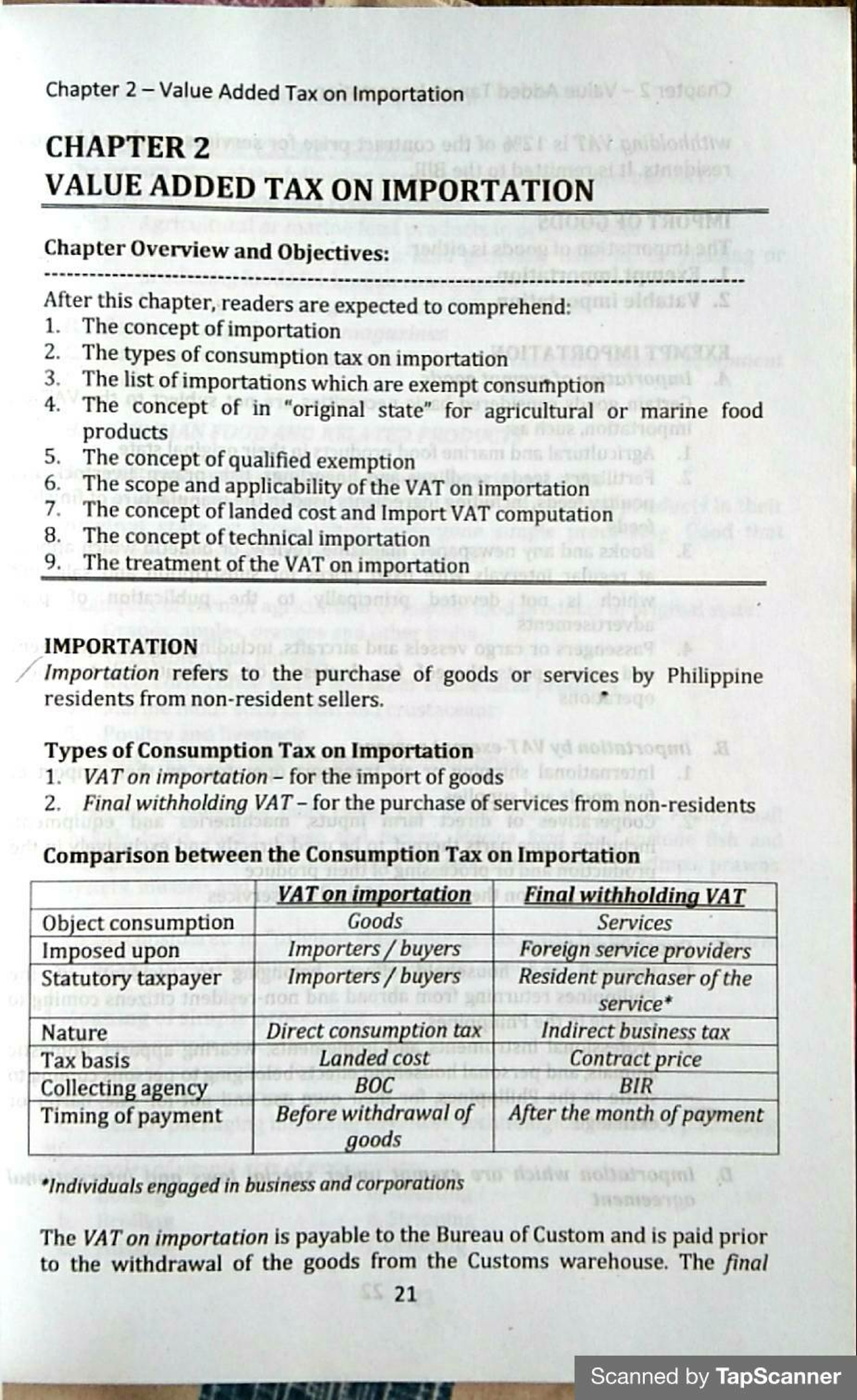 Chapter 2 TAX - Bachelor of Science in Accountancy - Studocu