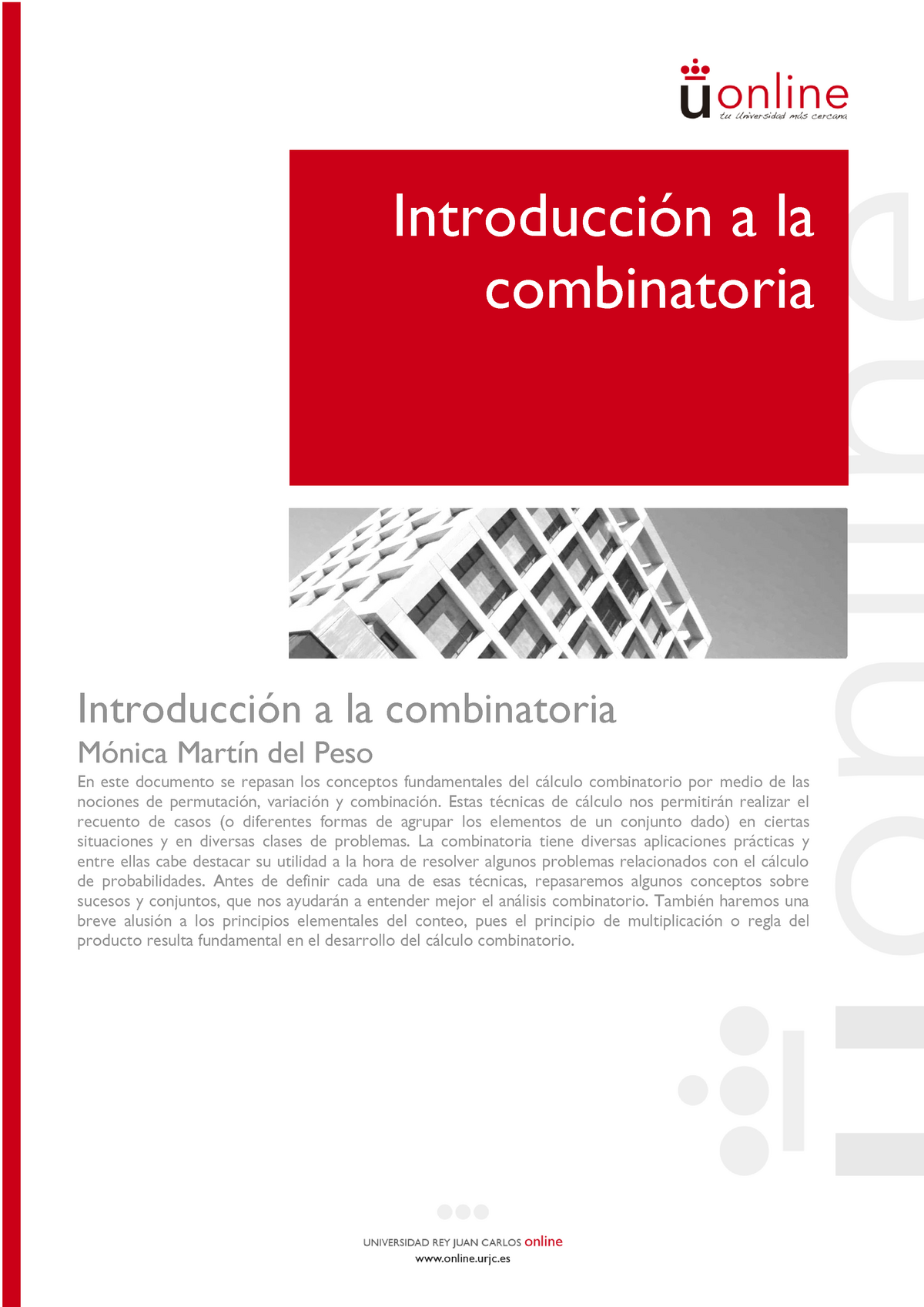 Estadística Combinatoria - Introducción A La Combinatoria Introducción ...