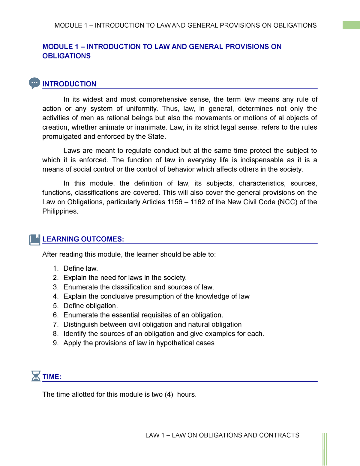 law-and-general-provisions-module-1-introduction-to-law-and-general