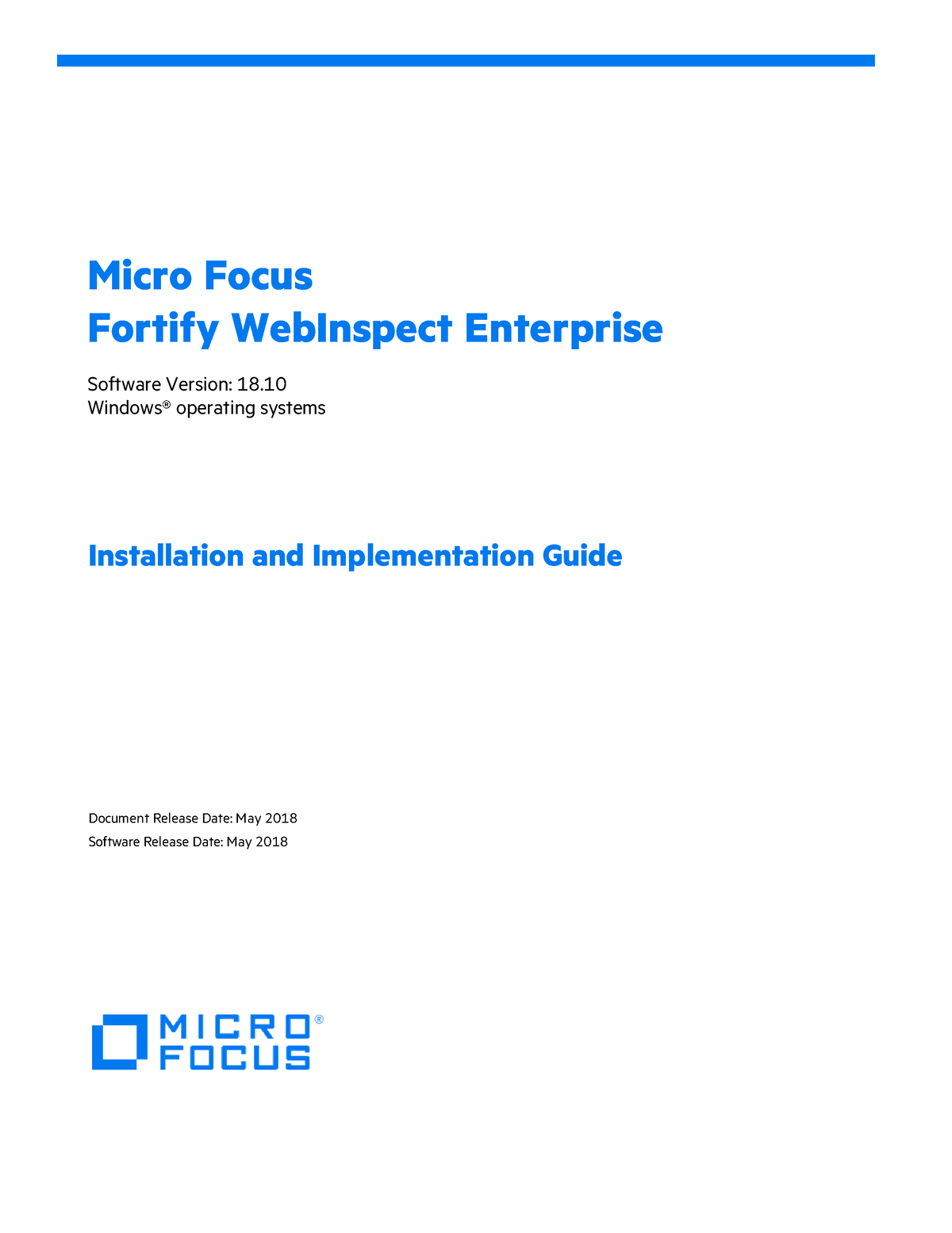 WIE Install 18 - Micro Focus Fortify WebInspect Enterprise Software ...