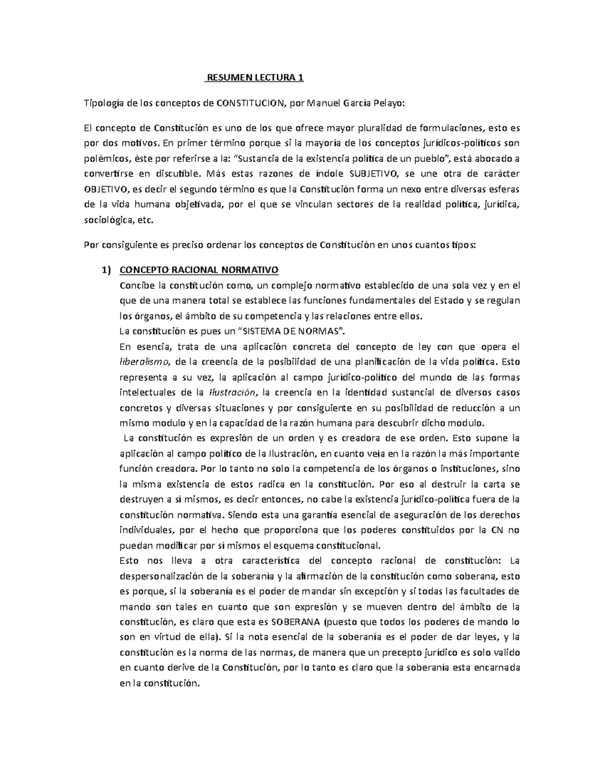 Bolilla 1 - Resumen Derecho Constitucional - RESUMEN LECTURA 1 De Los ...