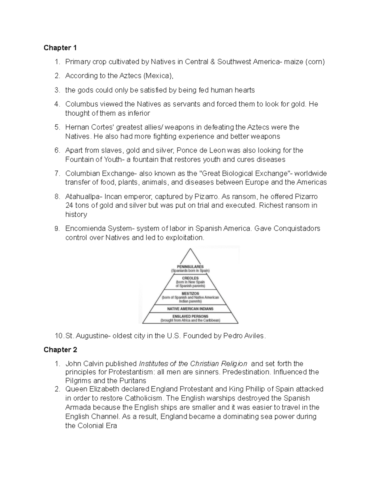 Midterm Study Guide (History) Chapter 1 Primary crop cultivated by
