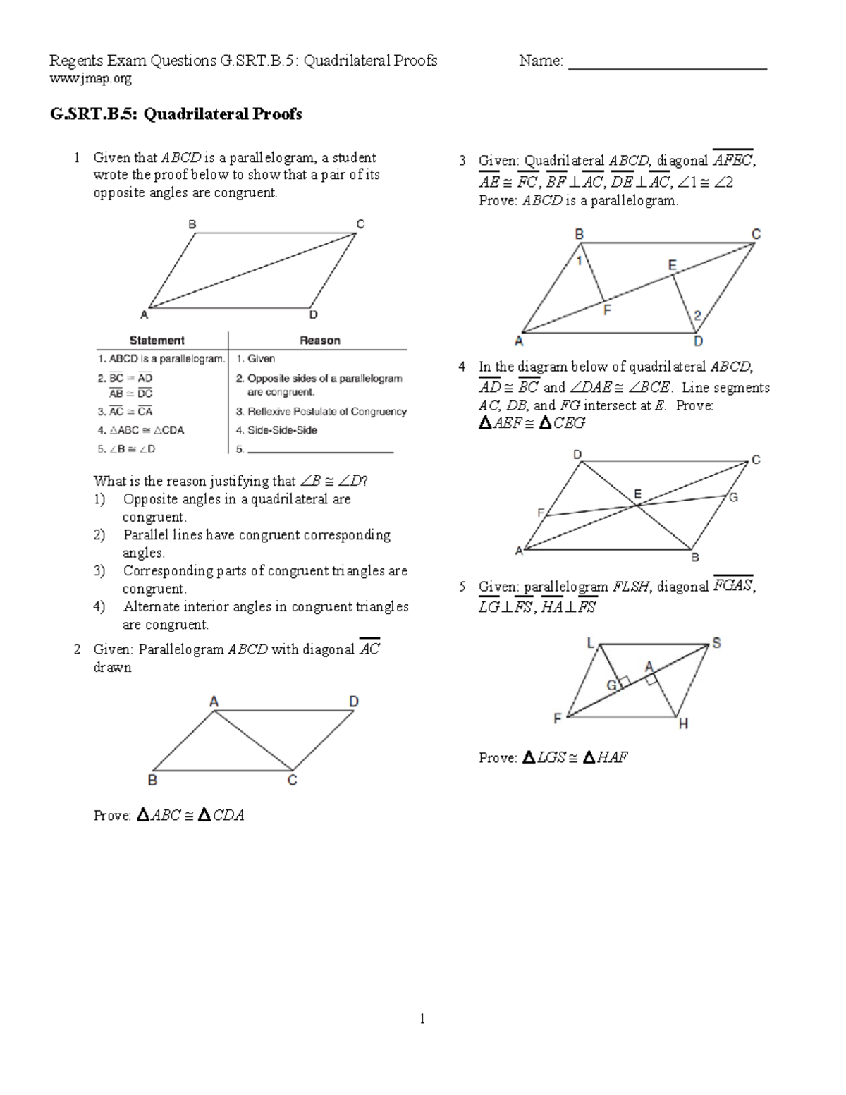 G.SRT.B - Hdjei3jw - Regents Exam Questions G.SRT.B: Quadrilateral ...