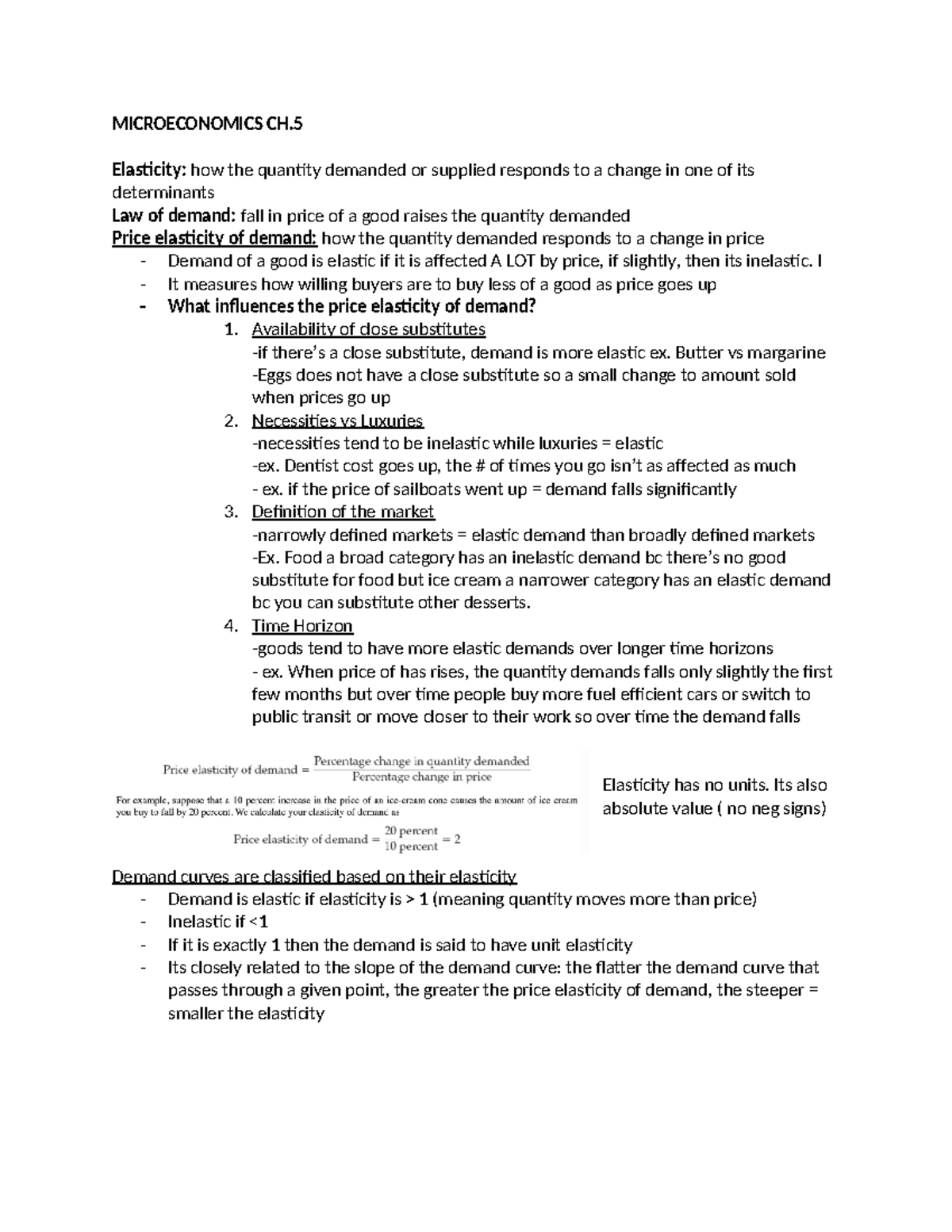 Econ ch 5 notes - Summary Micro-Economics - MICROECONOMICS CH ...