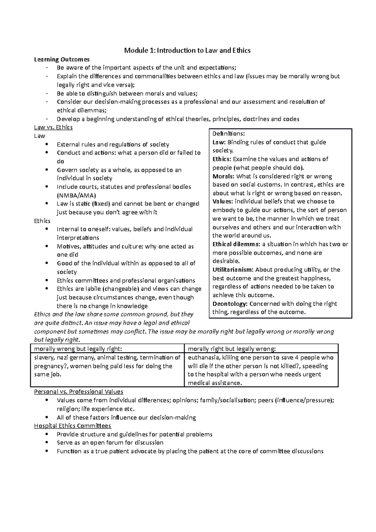 Module 1: Intro To Law And Ethics - Module 1: Introduction To Law And ...