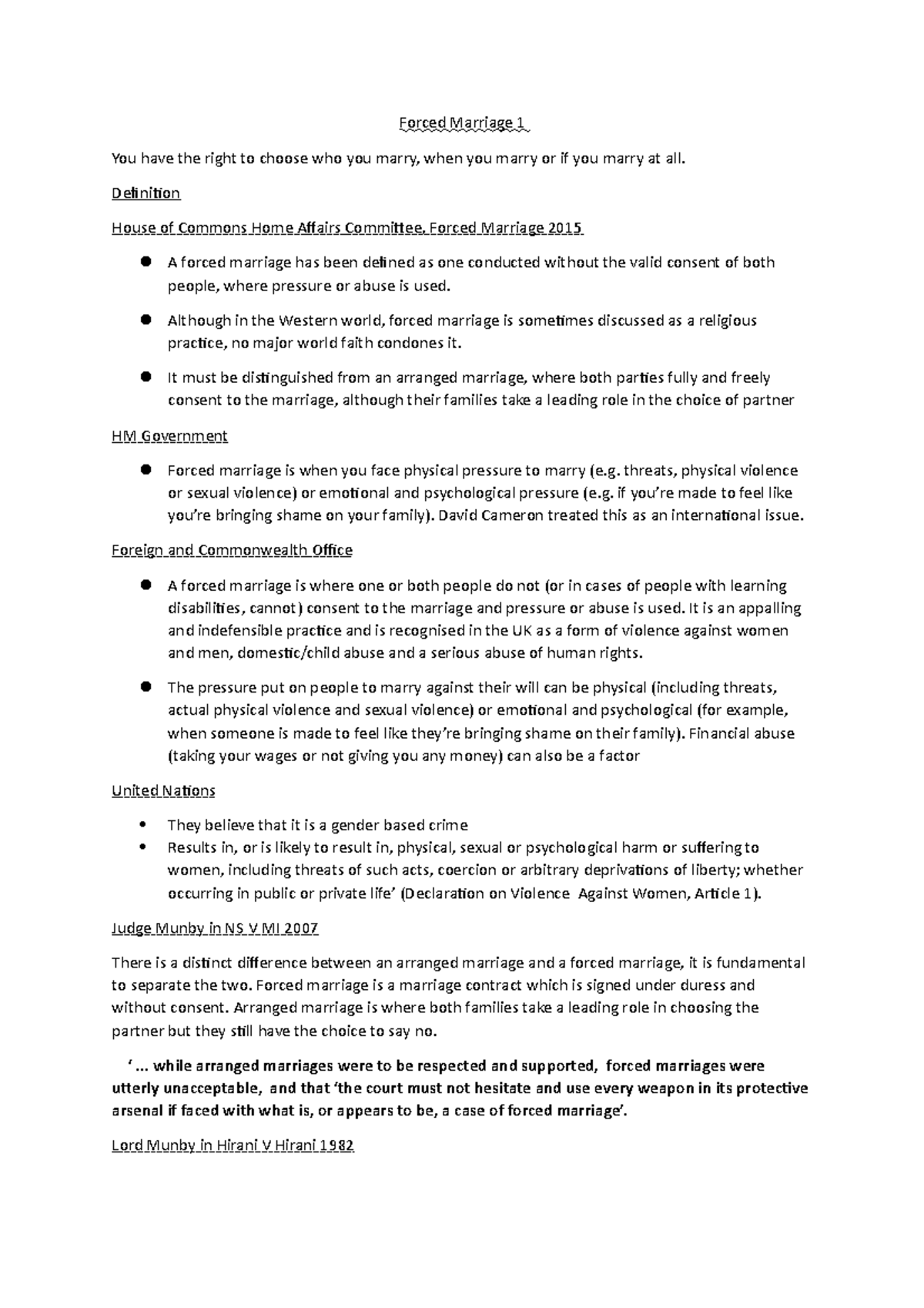 Forced Marriage 1 - Definition House of Commons Home Affairs Committee ...