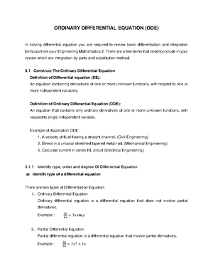 Note 7 Apply First Order Differential Equations - ORDINARY DIFFERENTIAL ...