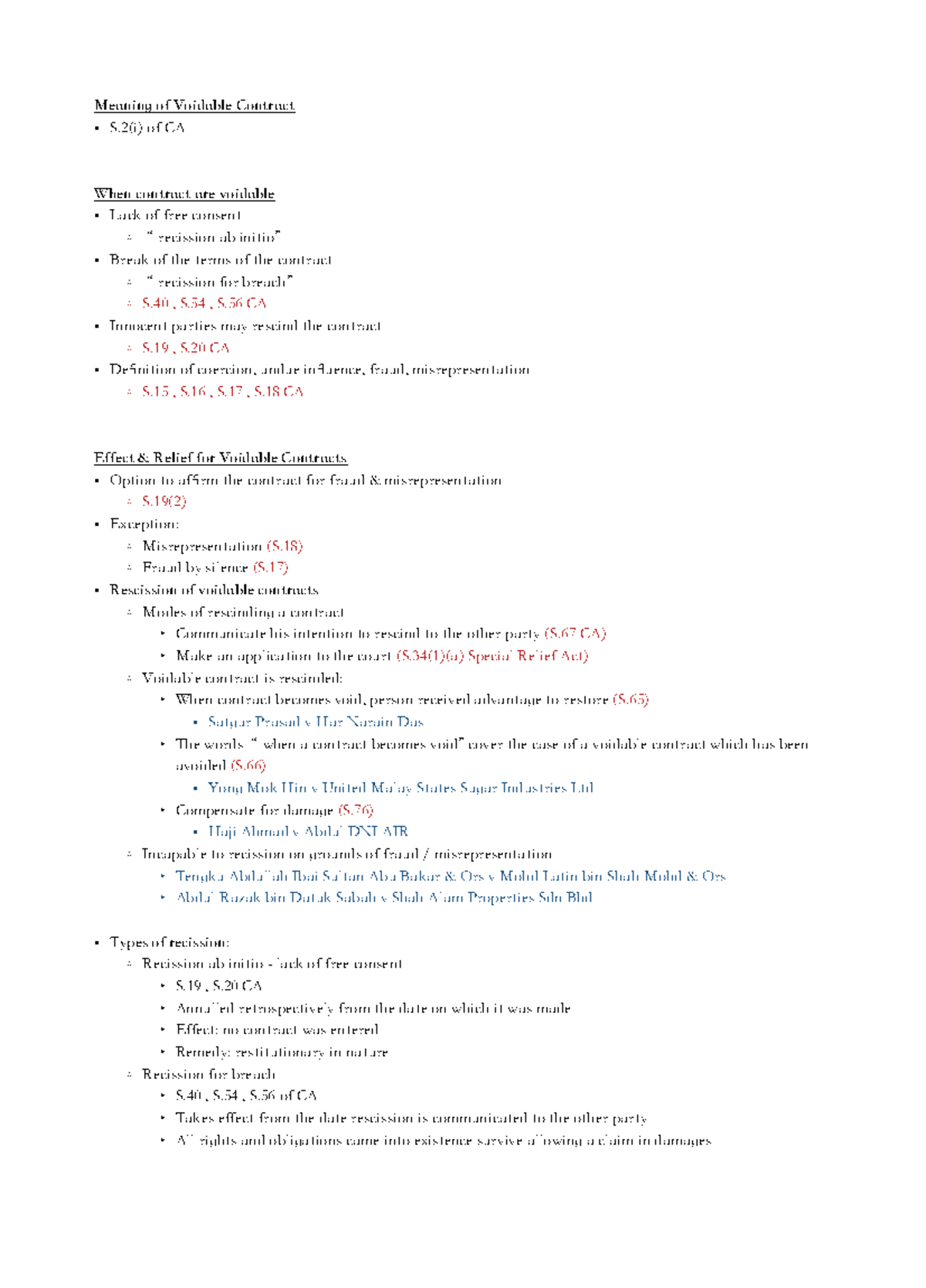 Chapter 1 Voidable Contract Meaning Of Voidable Contract S I Of Ca When Contract Are Chapter 1 Voidable Contract Meaning Of Voidable Contract S I Of Ca When Contract Are