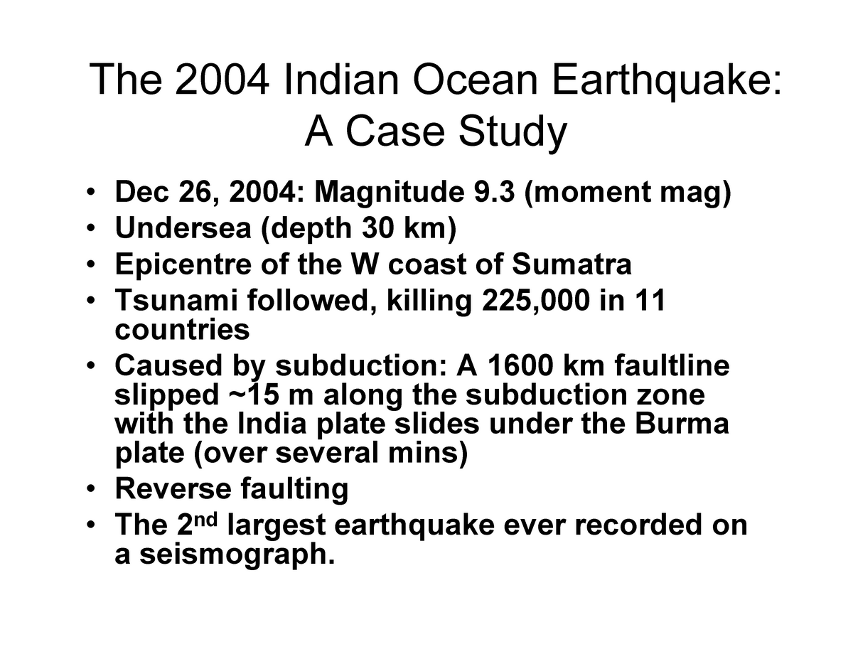 case study for tsunami