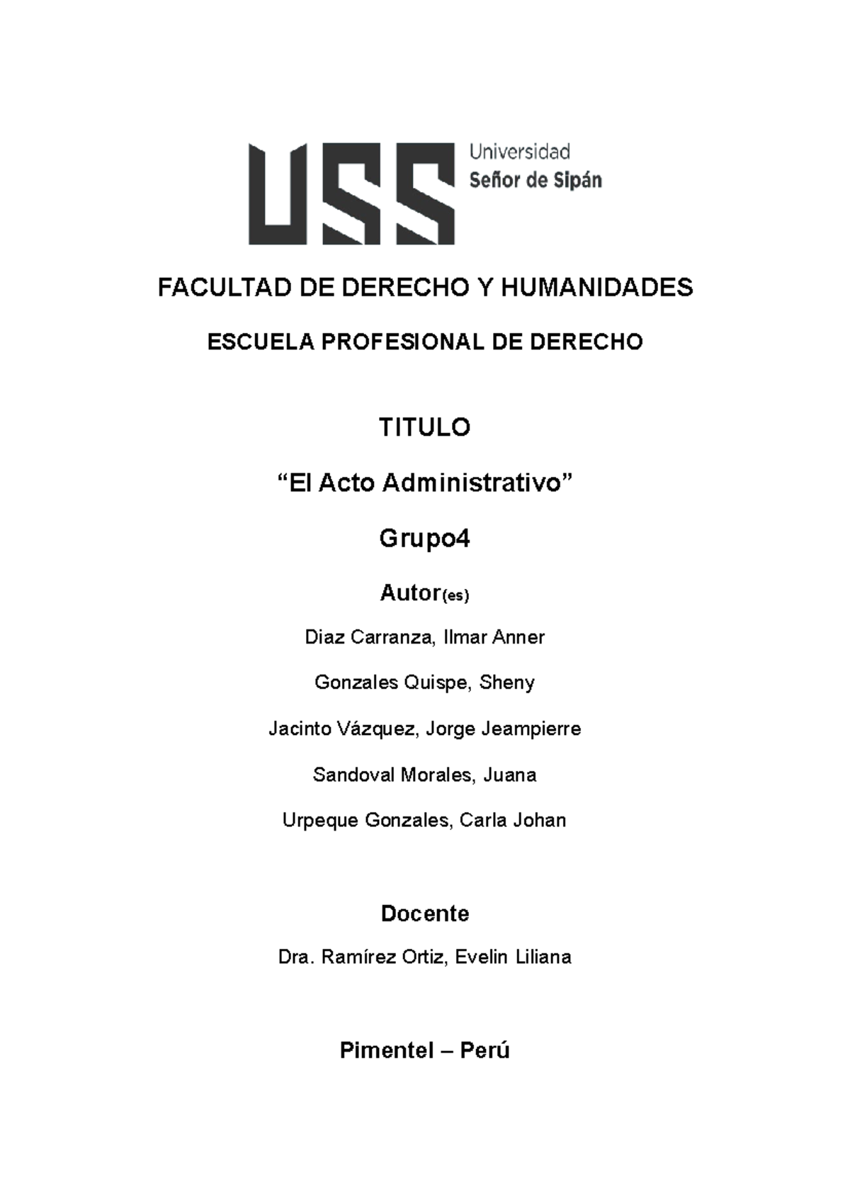 Trabajo Final 1 Facultad De Derecho Y Humanidades Escuela Profesional De Derecho Titulo “el 7710