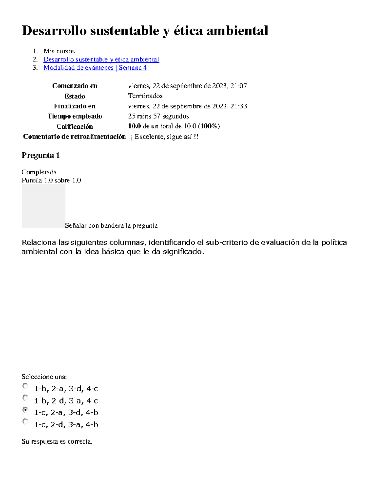 Desarrollo Sustentable Y ética Ambiental Examen 2 Sem 4 - Desarrollo ...