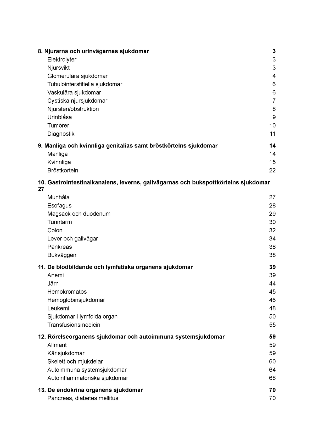 Sjukdomslära Sammanfattningar Kap 8-14 - Gastrointestinalkanalens ...