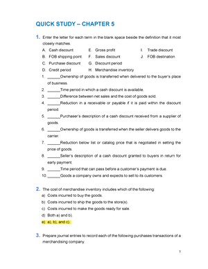 Quiz1 ACC101aaaaaaaaaaaaa - ACC101 – Fundamental Of Accounting ...