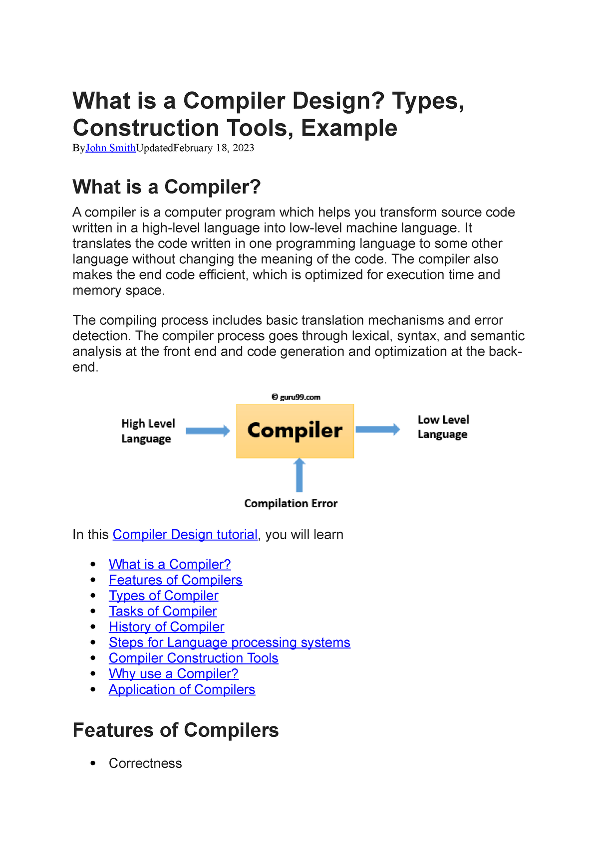 What Is A Compiler Design - It Translates The Code Written In One ...