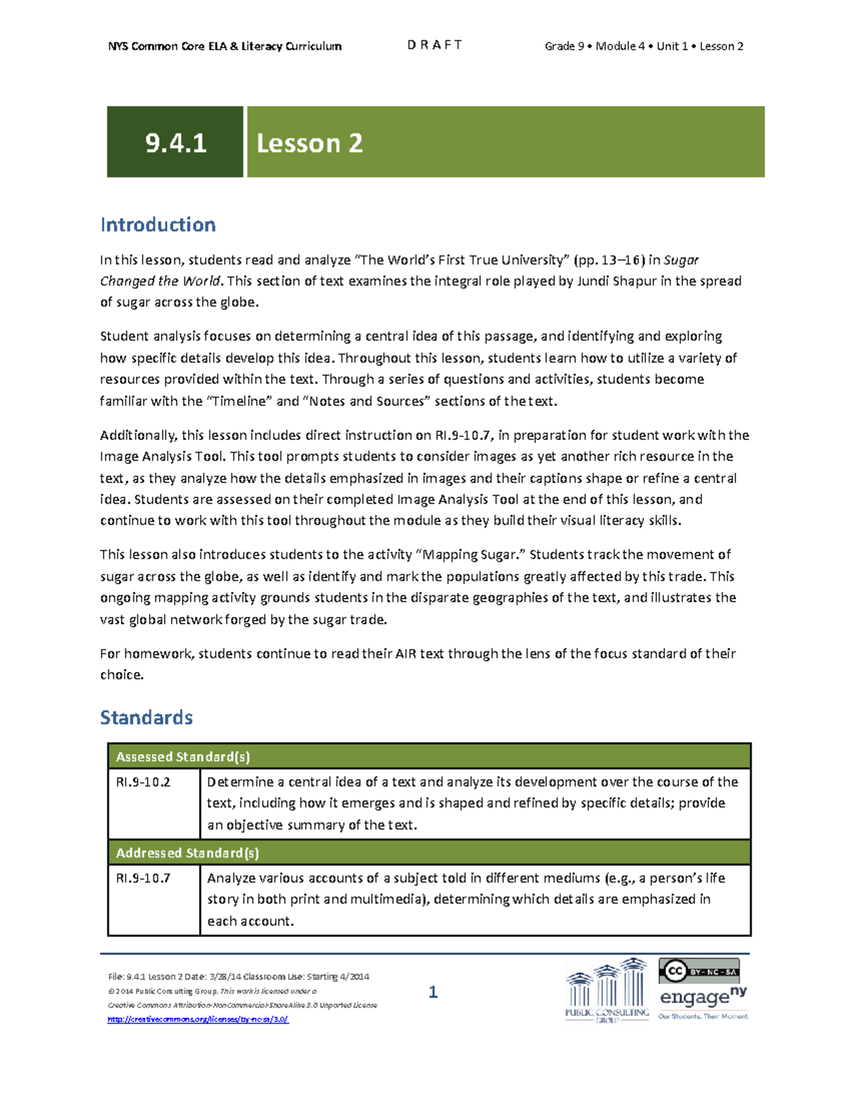 9.4 - THis is practice material - File: 9.4 Lesson 2 Date: 3/28/14 ...
