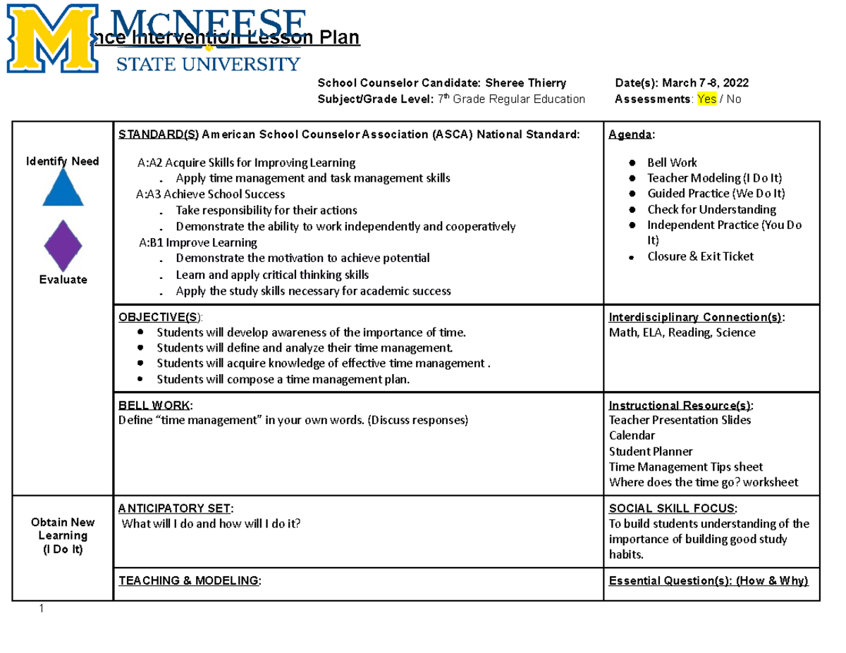 School Guidance Intervention Lesson Plan 4 Guidance Intervention   Thumb 1200 927 