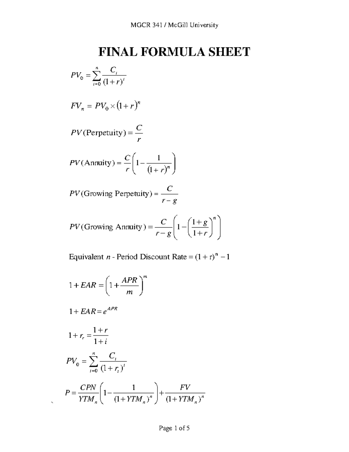 Formula-Sheet-Final - perfect formula sheet - FINAL FORMULA SHEET ...