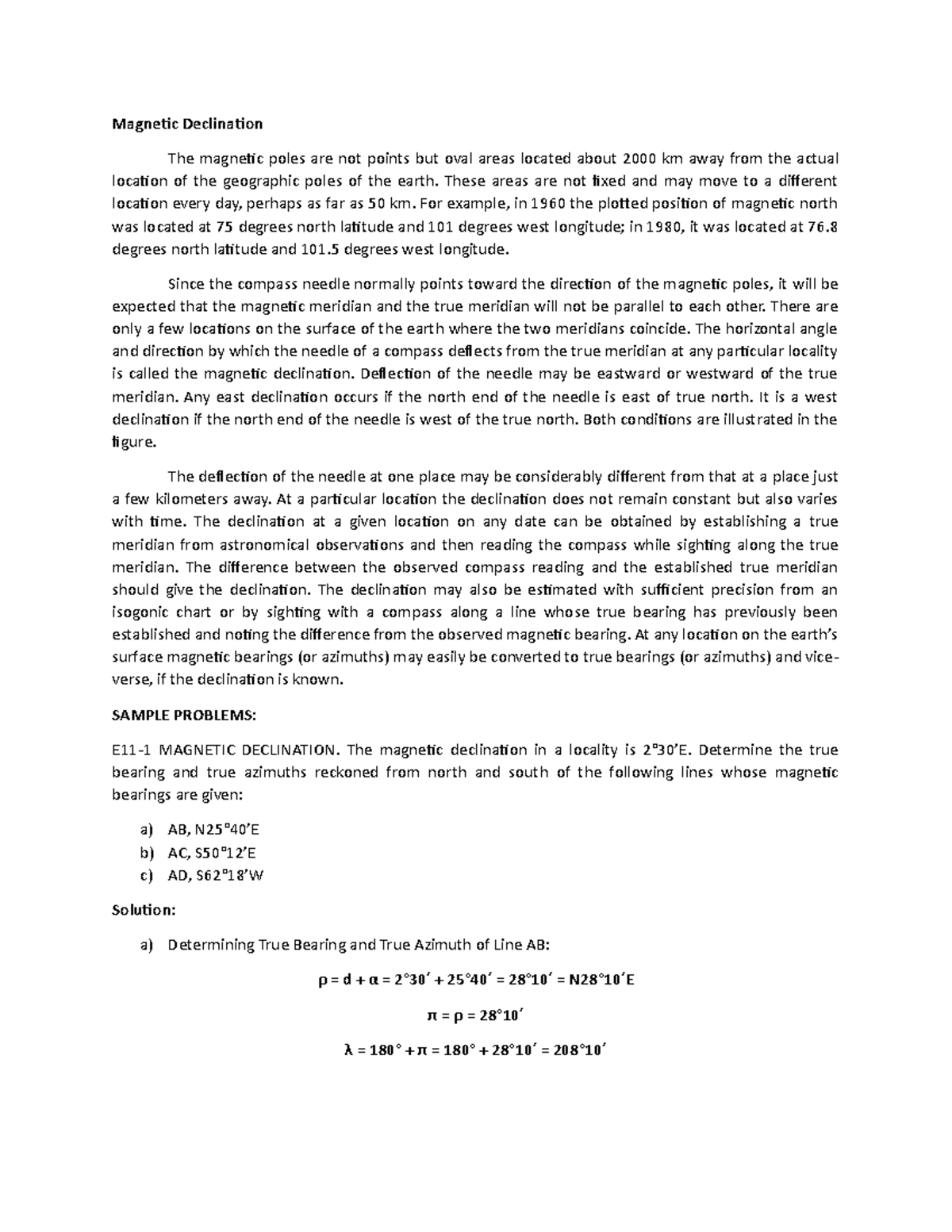 Declination These areas are not fixed and may move to a