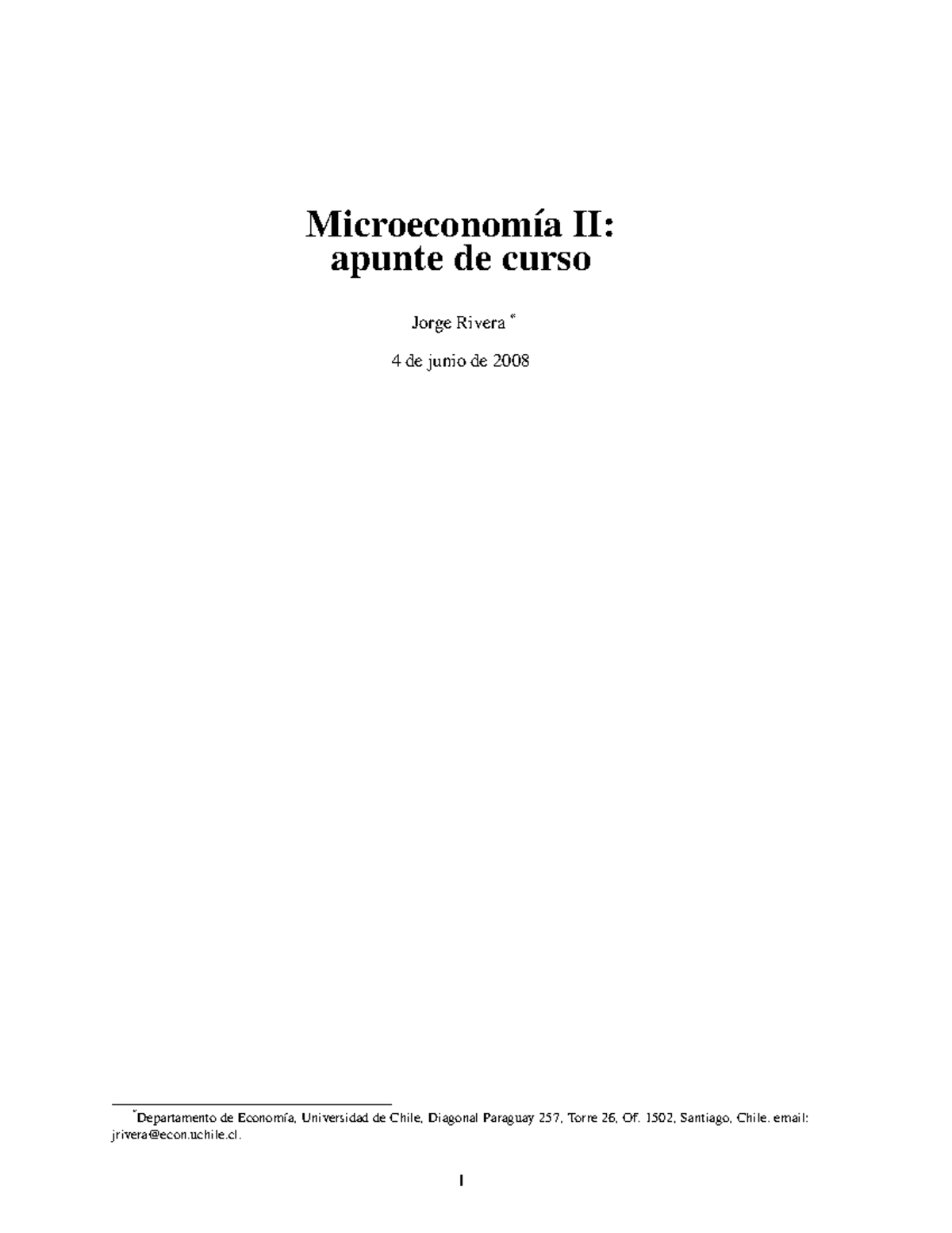 Microeconomia II Apunte De Curso - Microeconom ́ıa II: Apunte De Curso ...