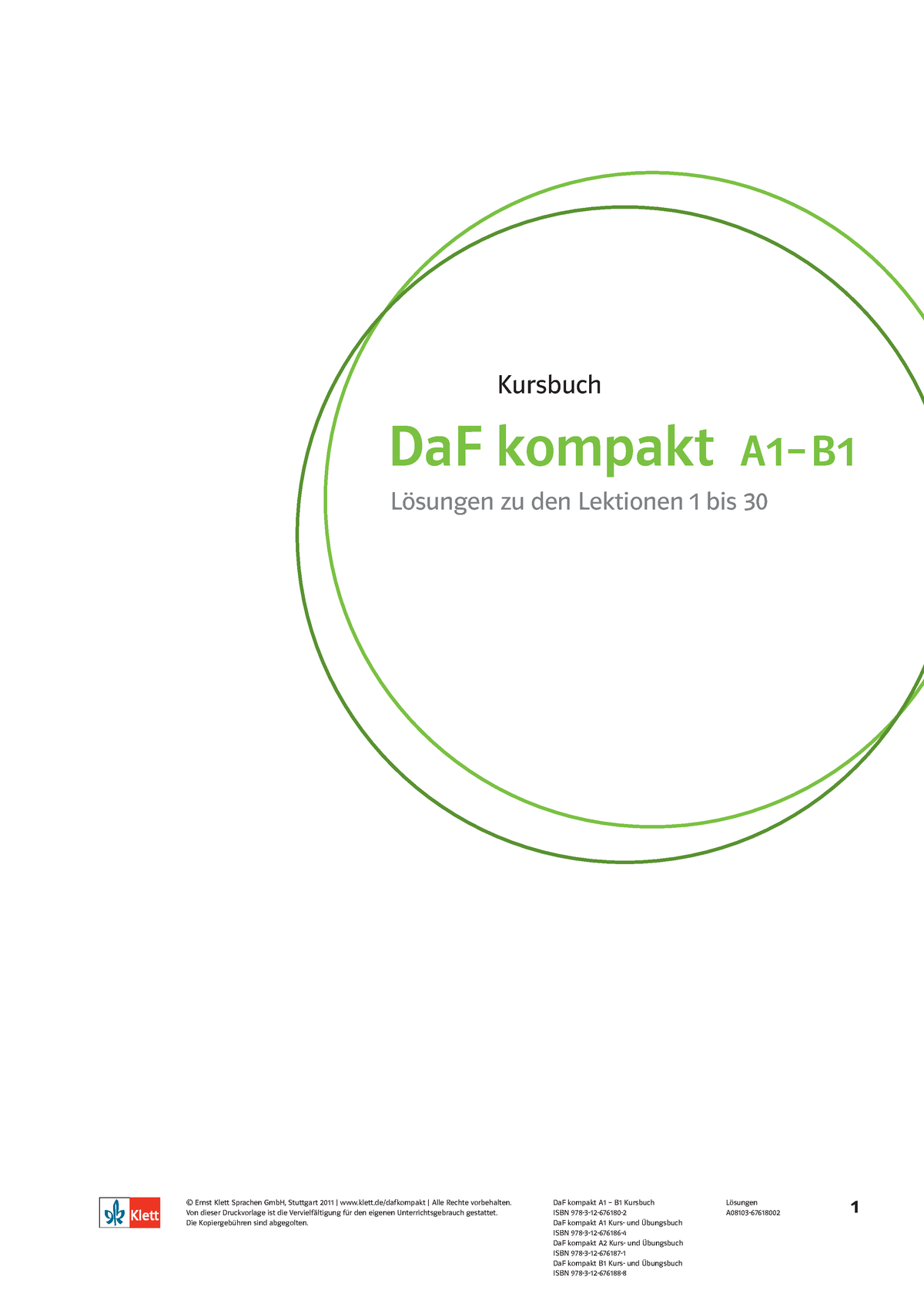 Da F Kompakt A1 B1 - German Language - DaF Kompakt A1 3 B Kursbuch ...