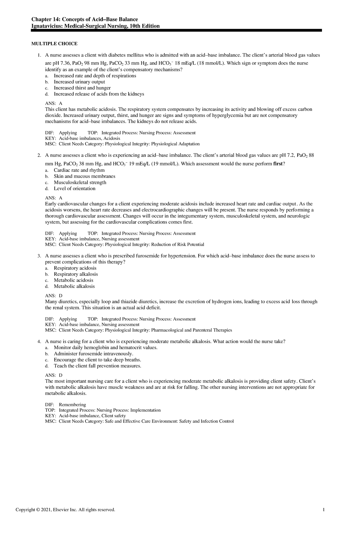 Exam View - Chapter 14 - Notes - Chapter 14: Concepts of Acid–Base ...