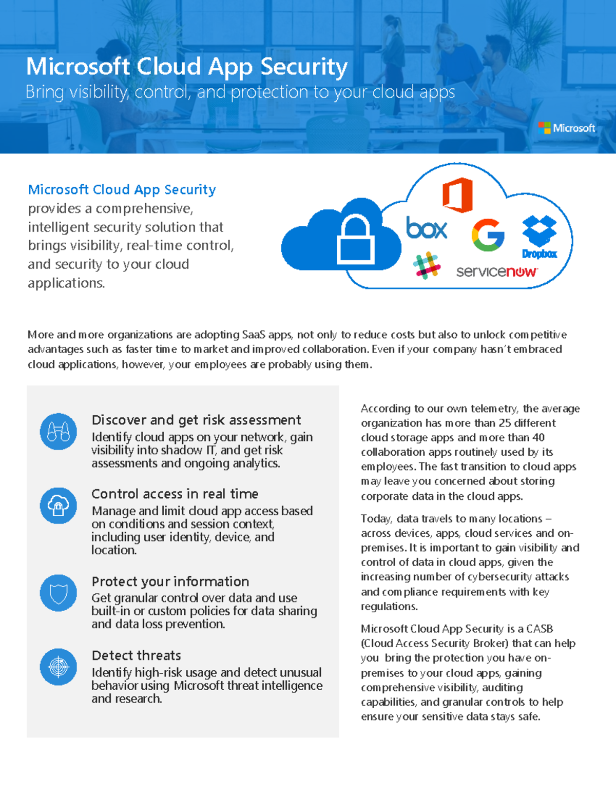 Cloud app security datasheet - Microsoft Cloud App Security Bring ...