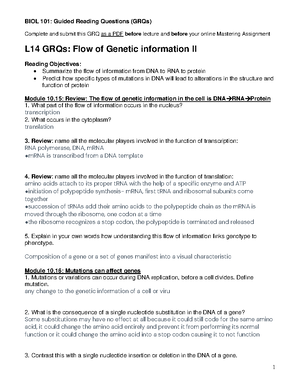 Lesson 10 GRQs Meiosis - Quick notes for GRQ - BIOL 101: Guided Reading ...