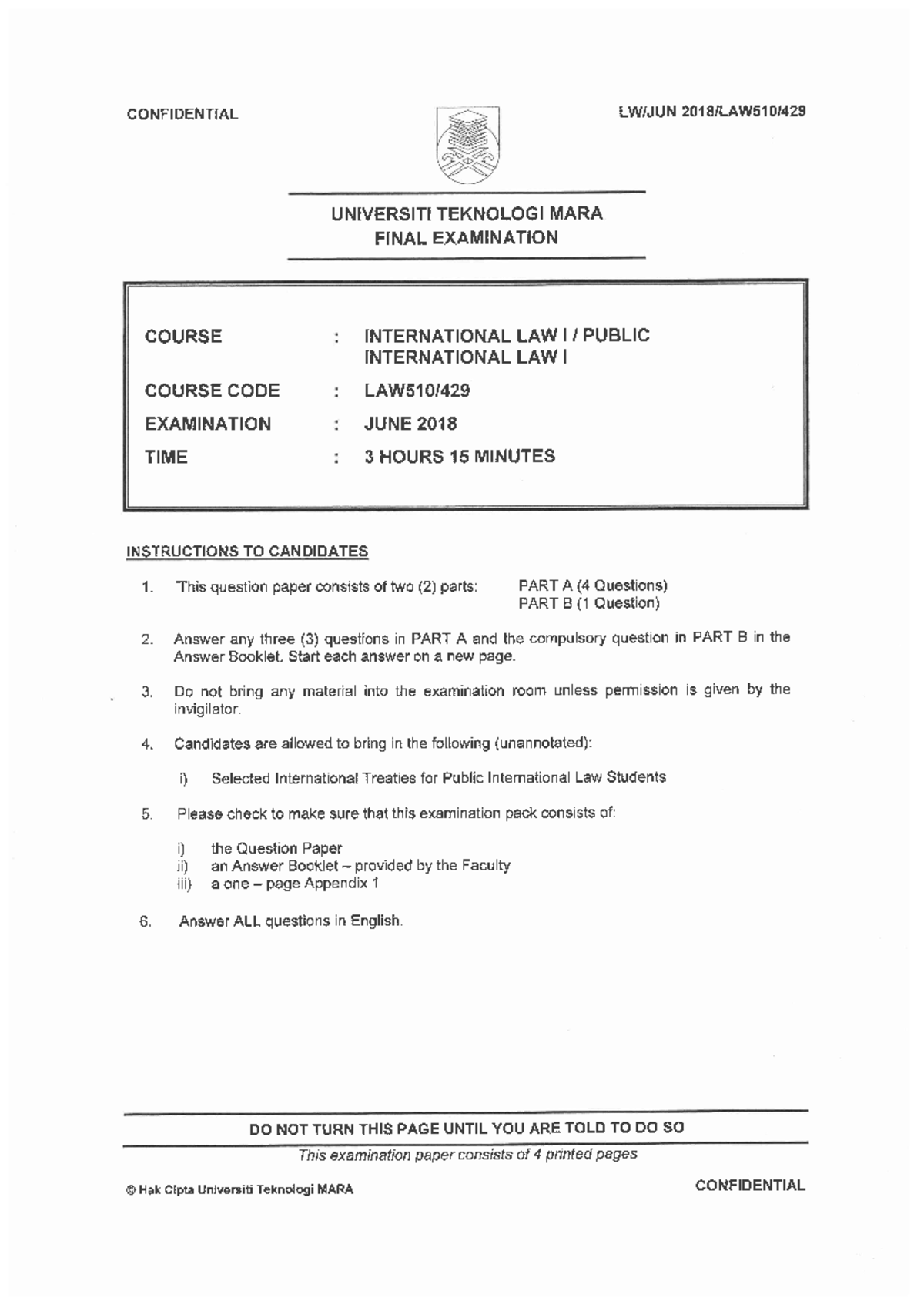 Exam international law International Law I Studocu