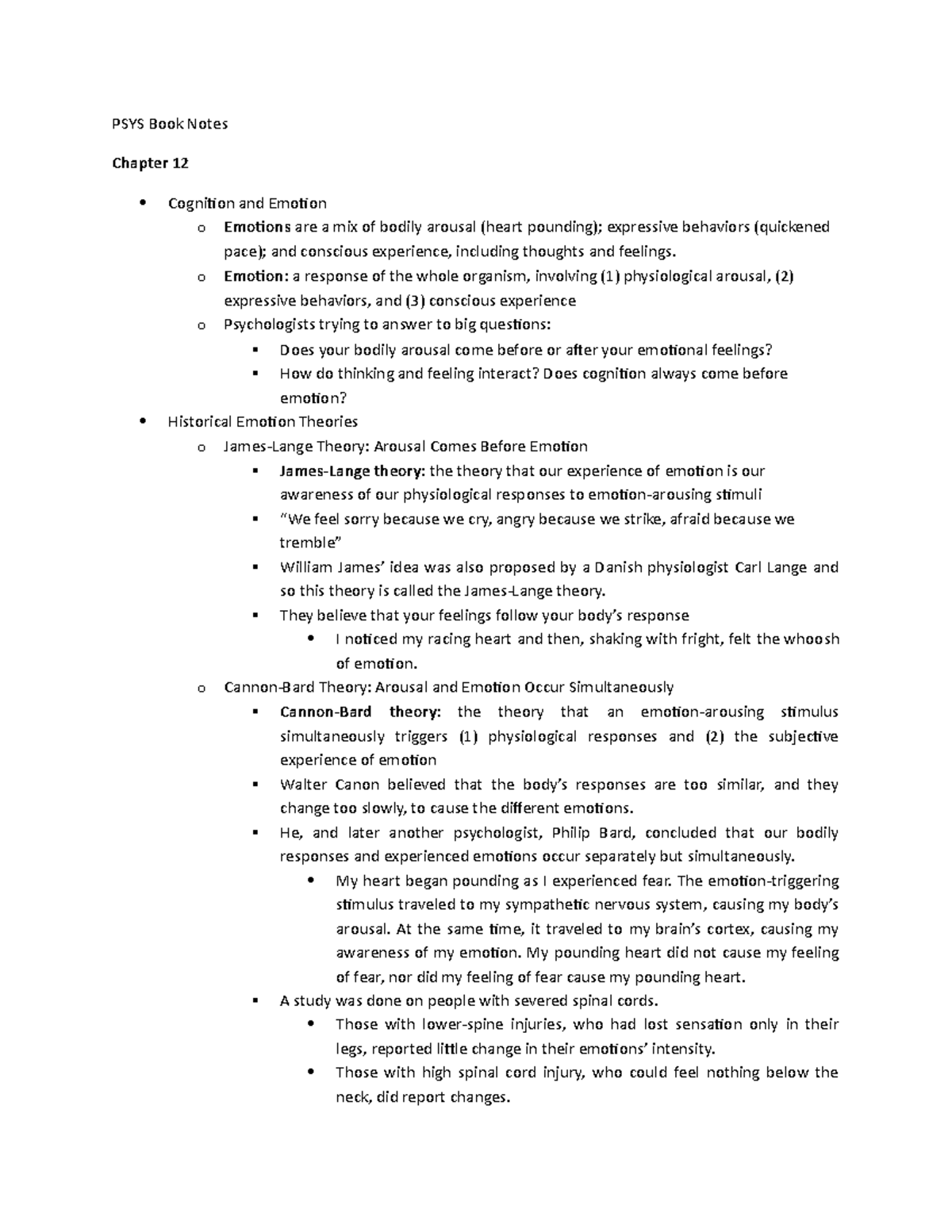 Final Exam Study Guide - PSYS Book Notes Chapter 12 Cognition and ...