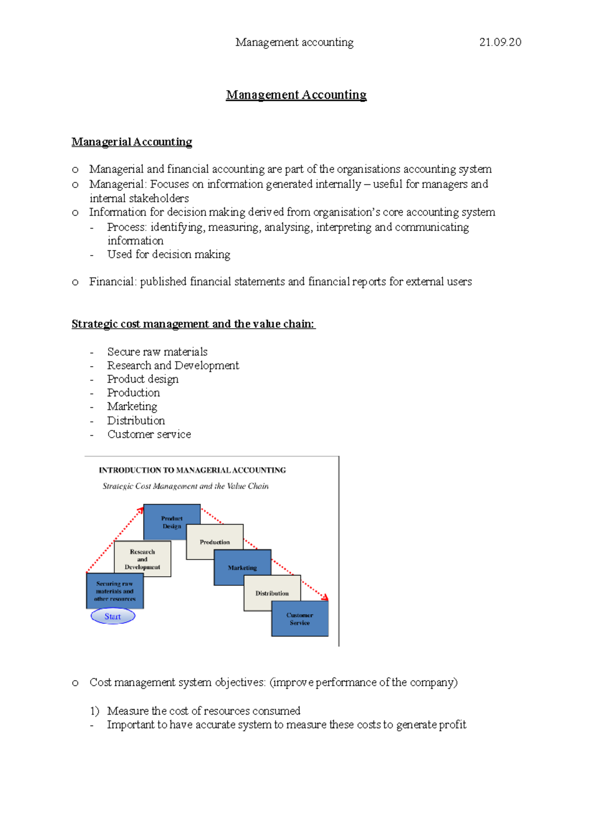 Management Accounting - Management Accounting Managerial Accounting O ...