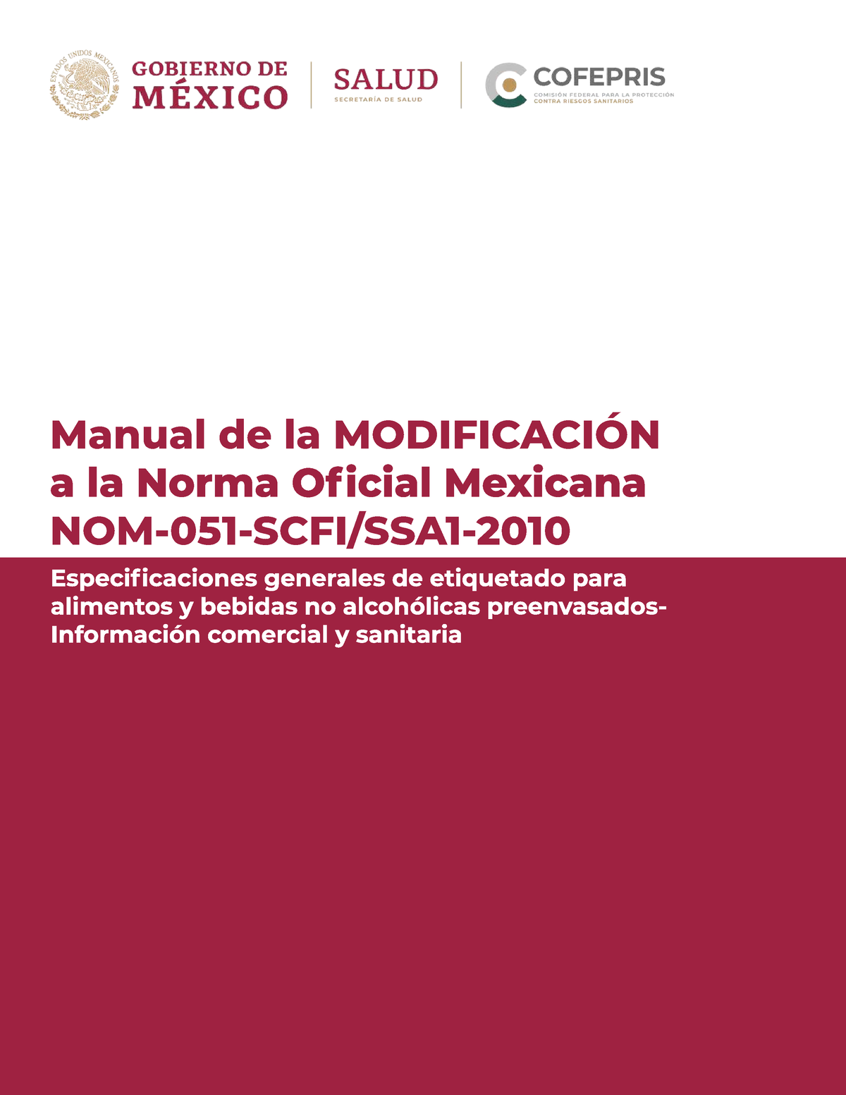 Manual De La NOM 051-7 - Norma - Manual De La MODIFICACI”N NOM-051-SCFI ...