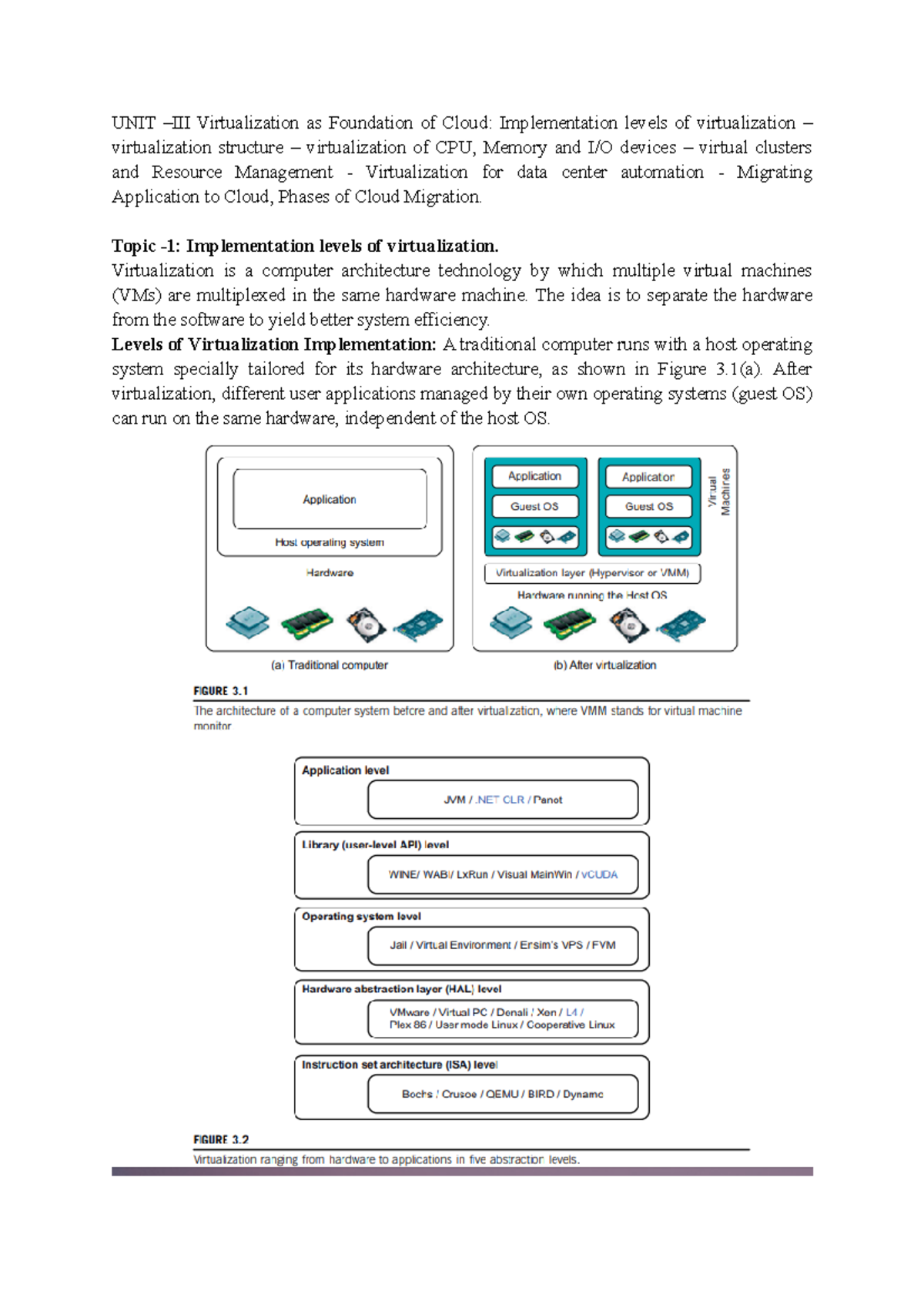 CC UNIT-3 - PPT - UNIT –III Virtualization as Foundation of Cloud ...