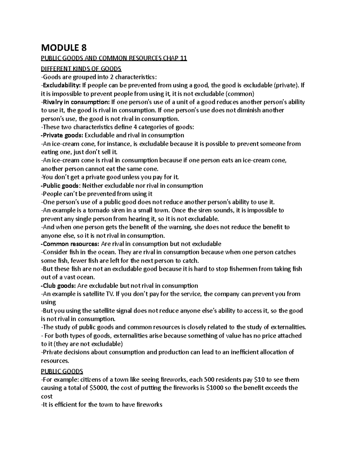 ECON 1102 Mid 2 - ECON 1102 notes on lecture, in class examples and ...