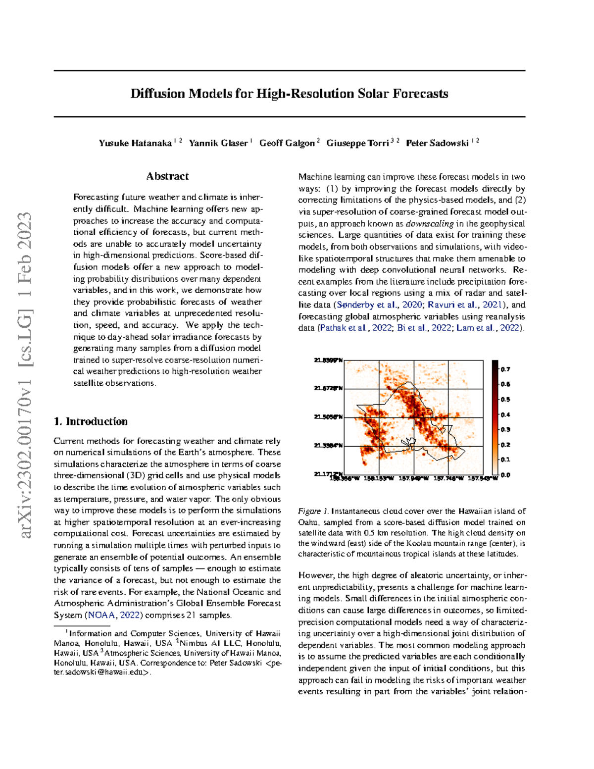 Diffusion Models for High-Resolution Solar Forecasts - Yusuke Hatanaka ...