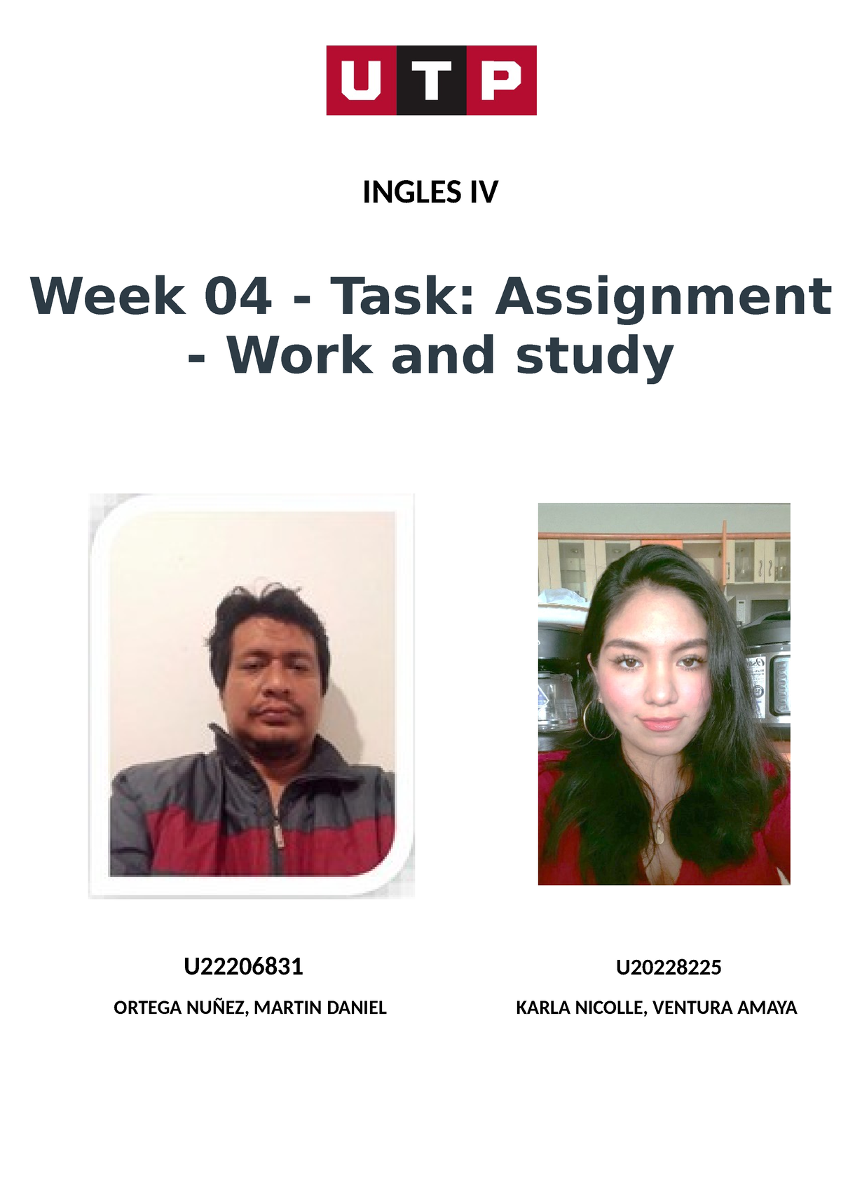 week 04 task assignment work and study