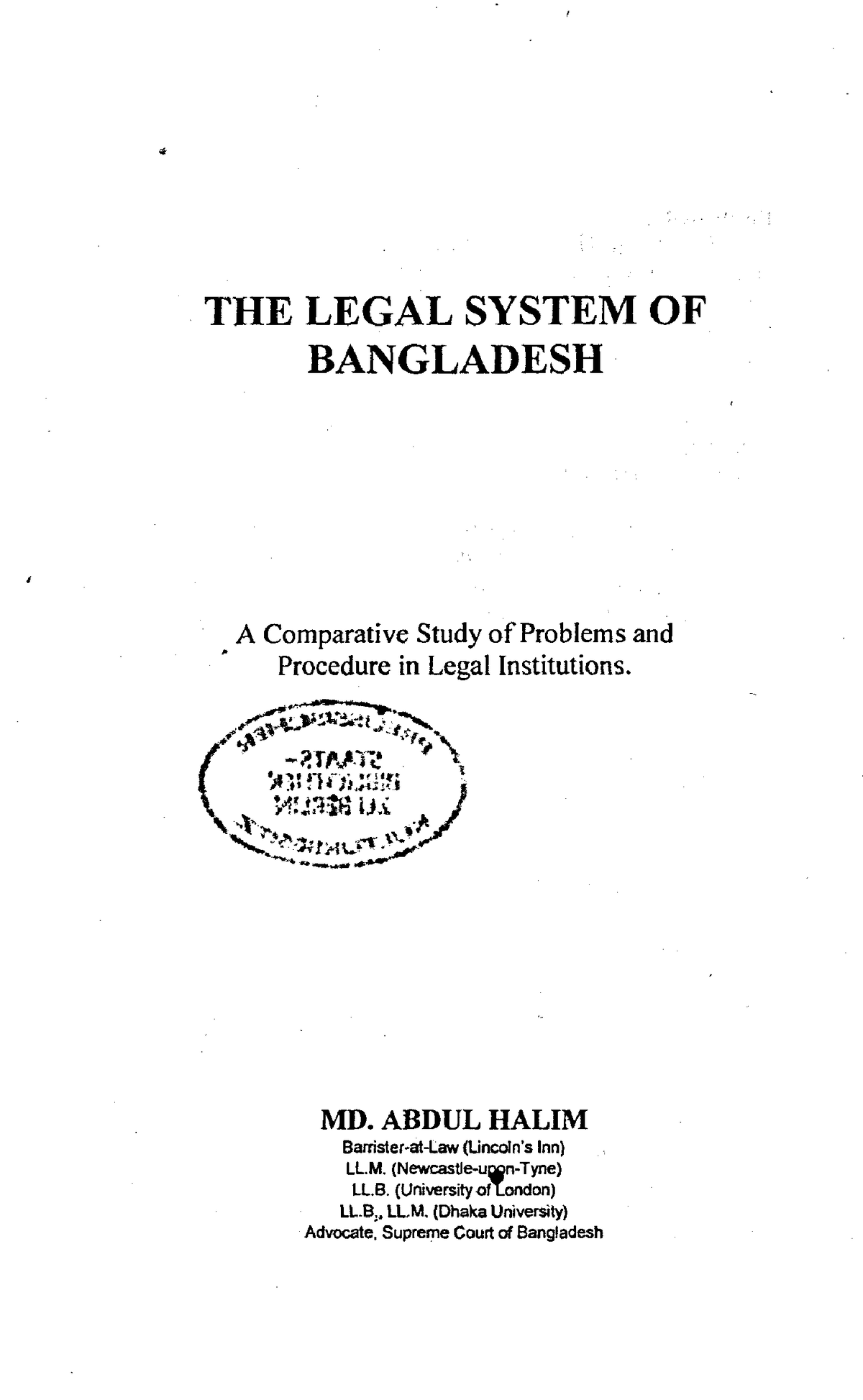 assignment on legal system of bangladesh