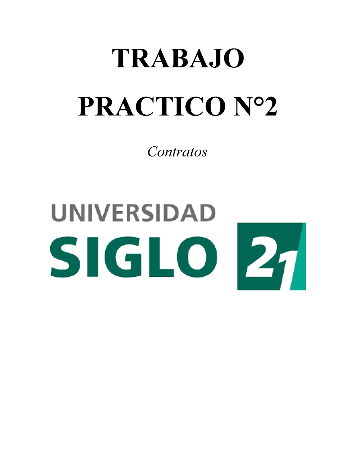 Tp N°2 Contratos Trabajo Practico N°2 De Derecho Privado Iii