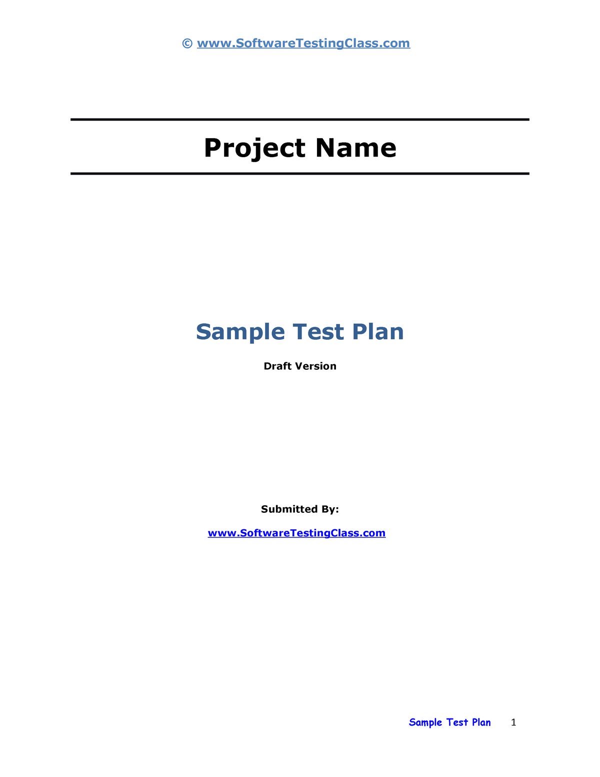 Sample Test Plan Template - Software Testing Plan - Studocu