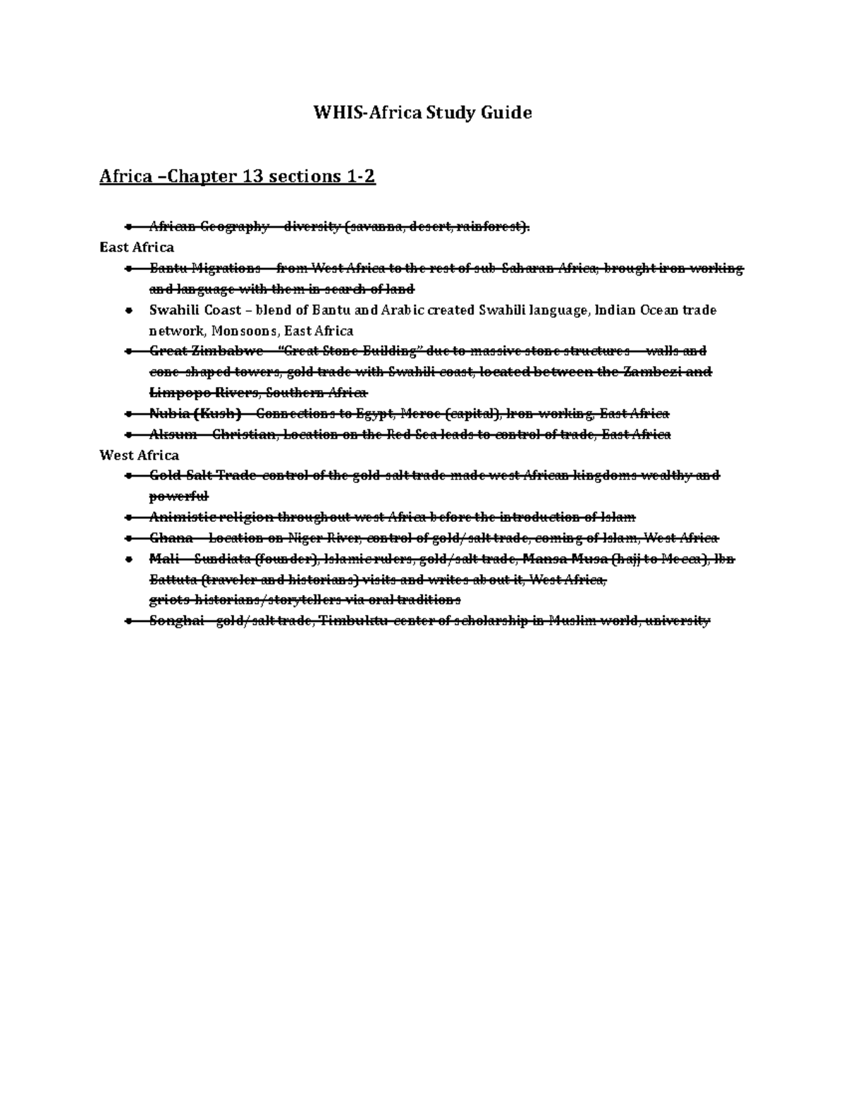 Copy of WHIS-Africa Study Guide - WHIS-Africa Study Guide Africa ...