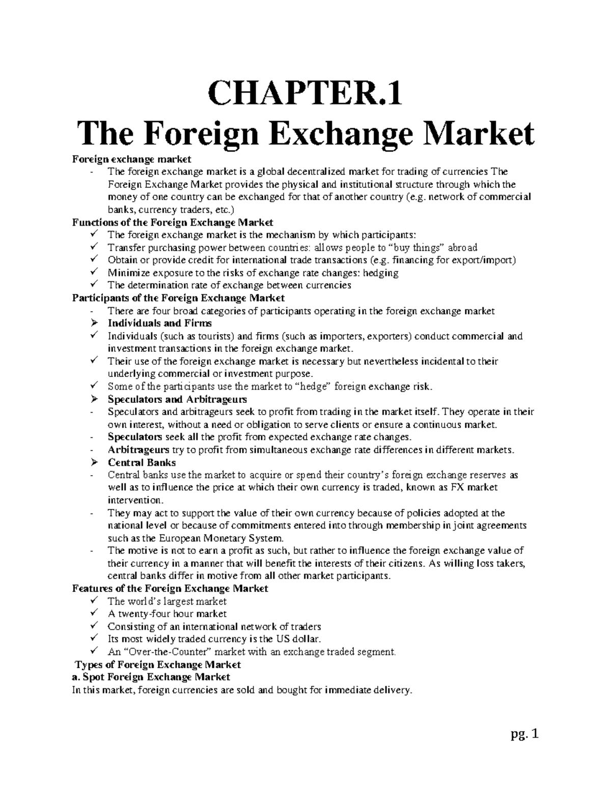 functions-of-foreign-exchange-markets-in-english