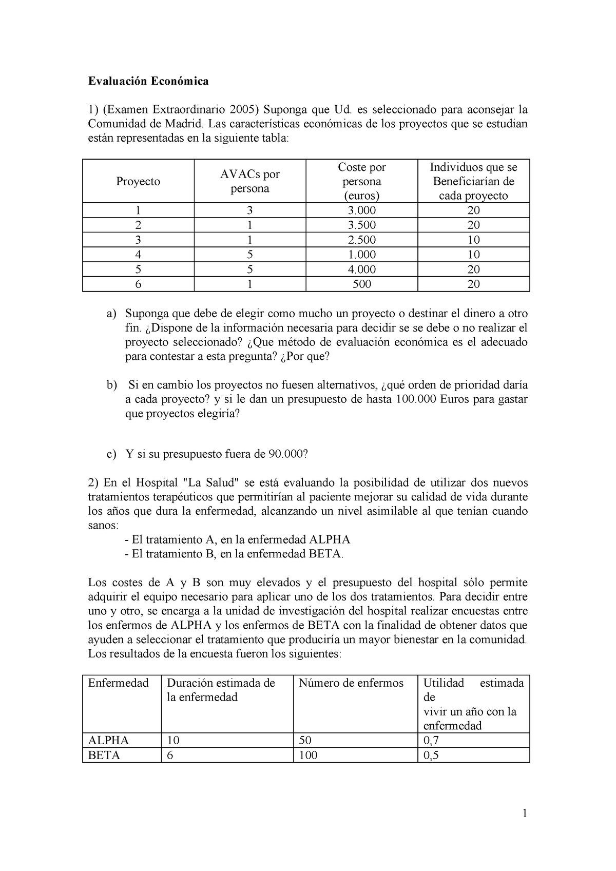 4. Pr Ã¡ctica-Evaluaci Ã³n Econ Ã³mica - 1 Evaluación Económica (Examen ...