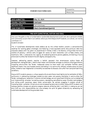 Form - Case analysis Essay The Children of Sitio Mabolon - STUDENT ...