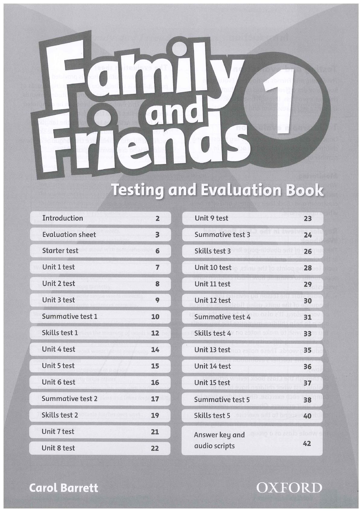 Family and Friends 1 Testing and Evaluation Book full - Английский язык -  Studocu