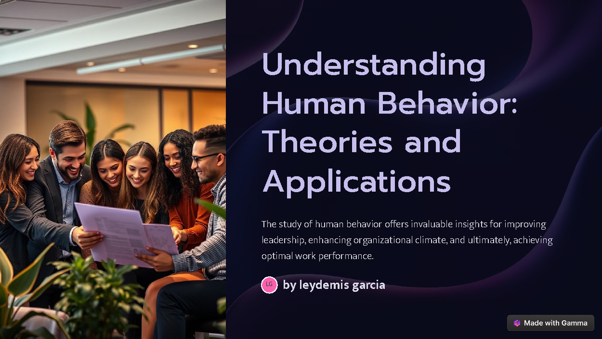 Understanding Human Behavior Theories and Applications - Understanding ...