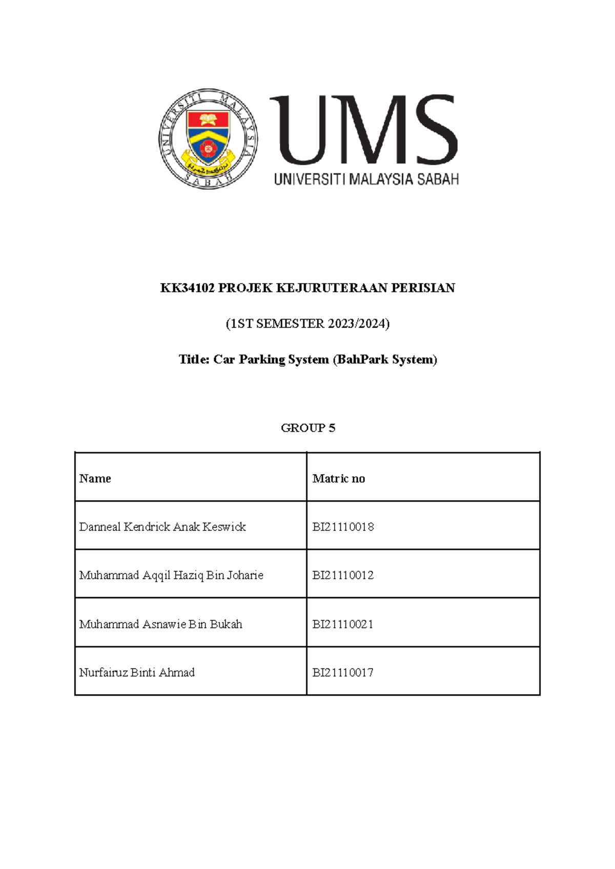 Software Engineering Project Project Report 2 Kk34102 Projek