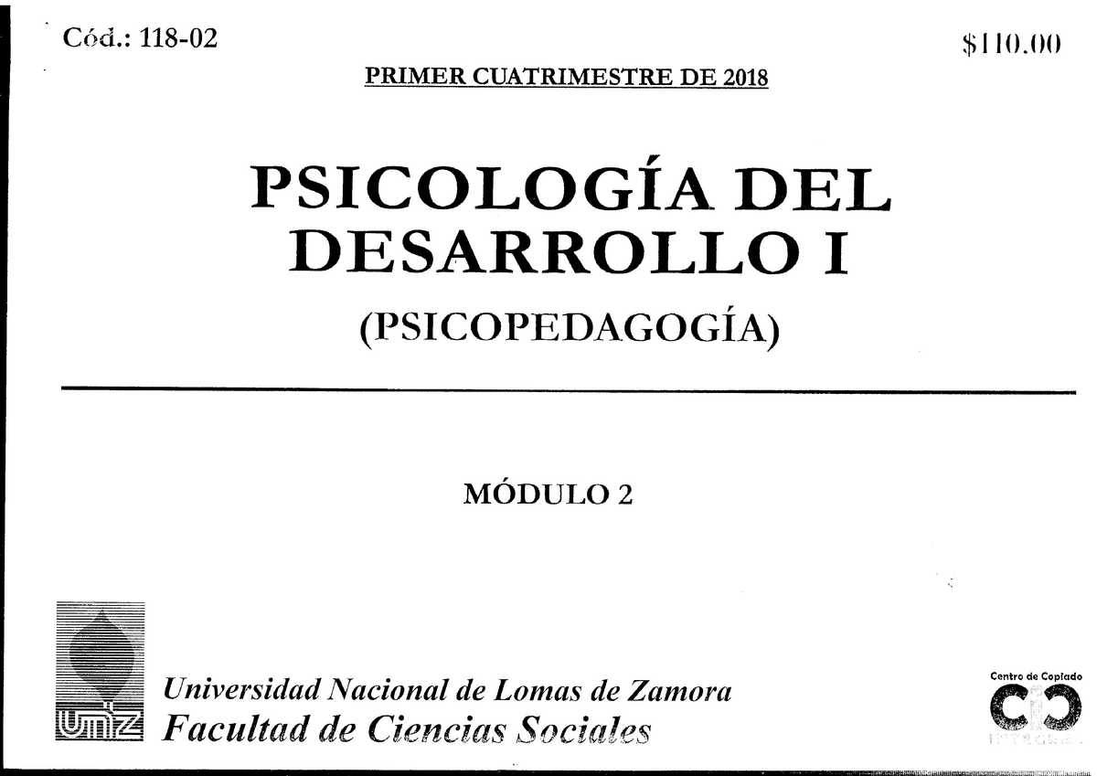 Psicologia De Desarrollo Modulo 2 - Psicología Del Desarrollo - Studocu