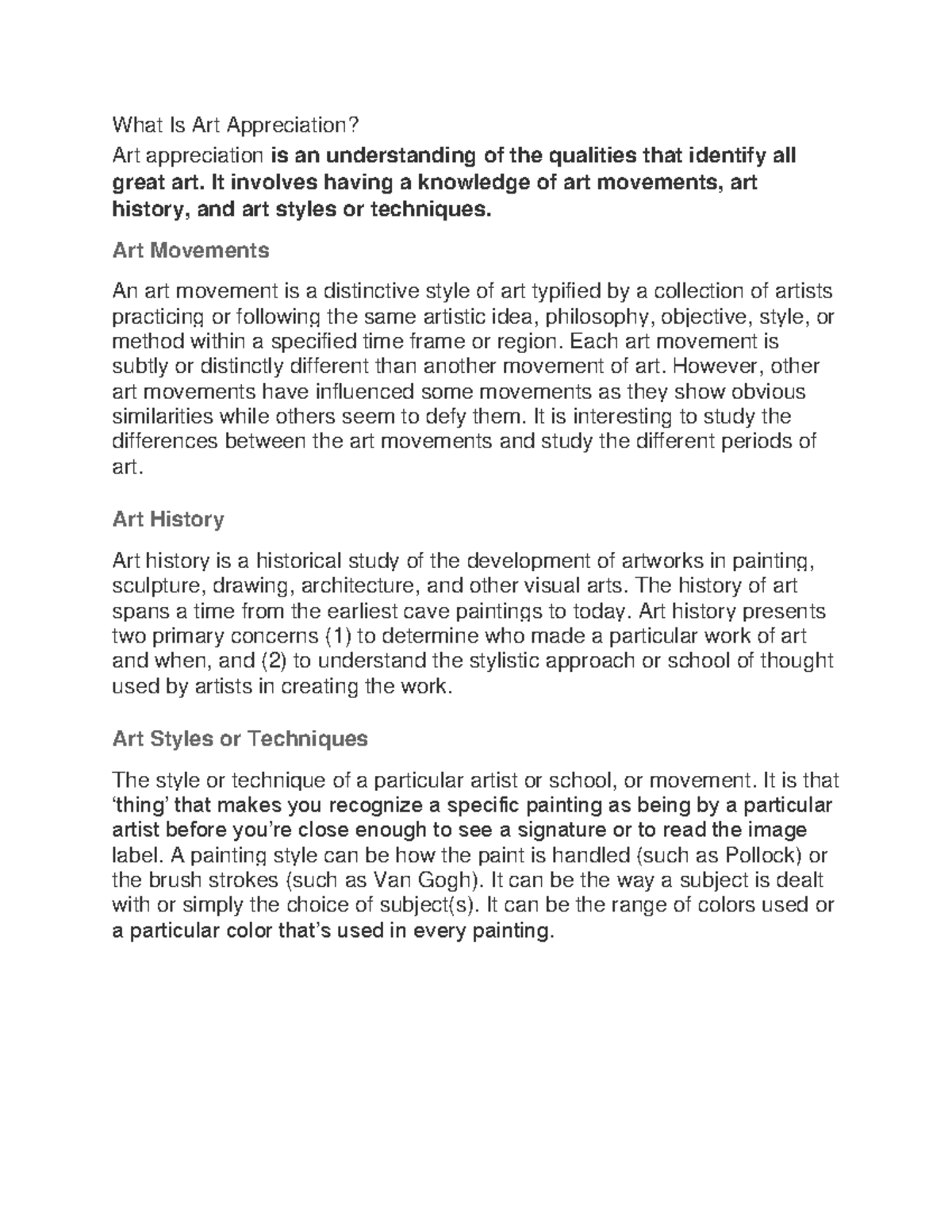 What Is Art Appreciation 1 What Is Art Appreciation? Art appreciation