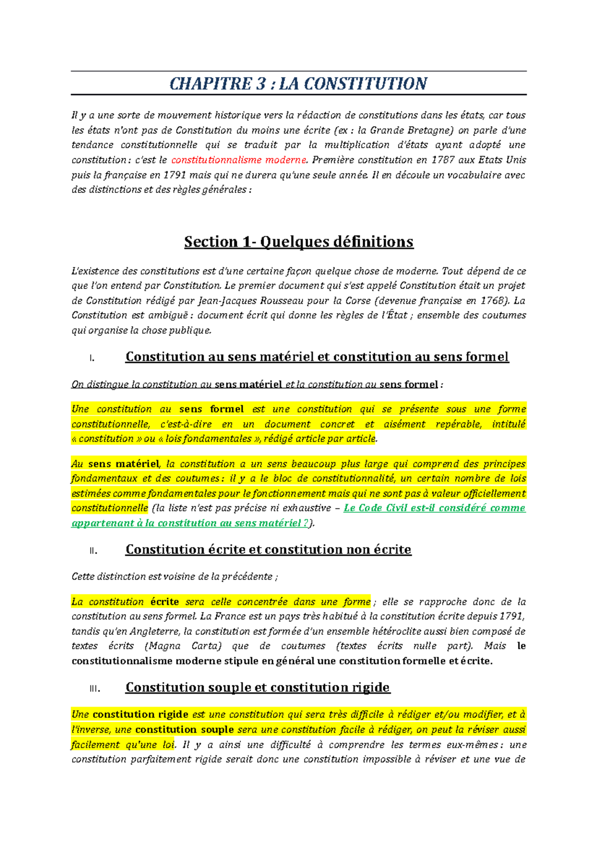 dissertation article 3 de la constitution